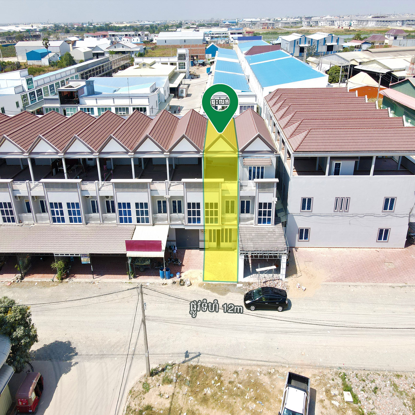 ផ្ទះលក់ $130,000 ទុលមុខស្រាបៀរកម្ពុជា ចម្ងាយ700mពីស្តុបចំការដូង 2.6km